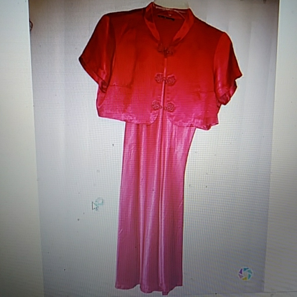 Red Silk Cocktail Dress