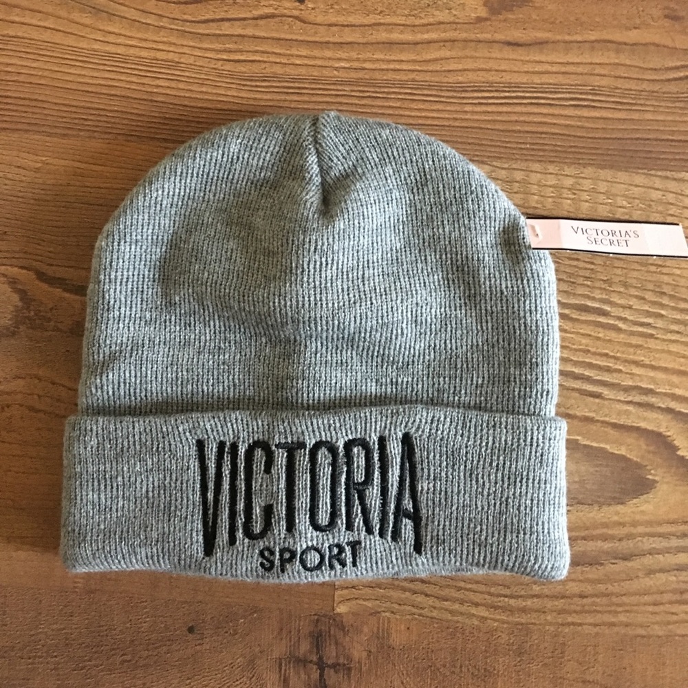 NWT Victoria Secret Sport Beanie Grey