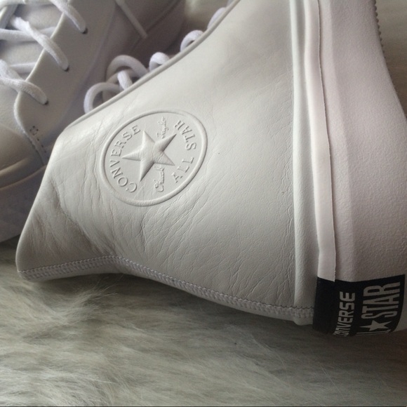 Converse women's modern Lux leather shoes white - Picture 3 of 6
