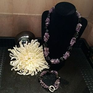 "Purple Haze" Necklace and Bracelet Duo