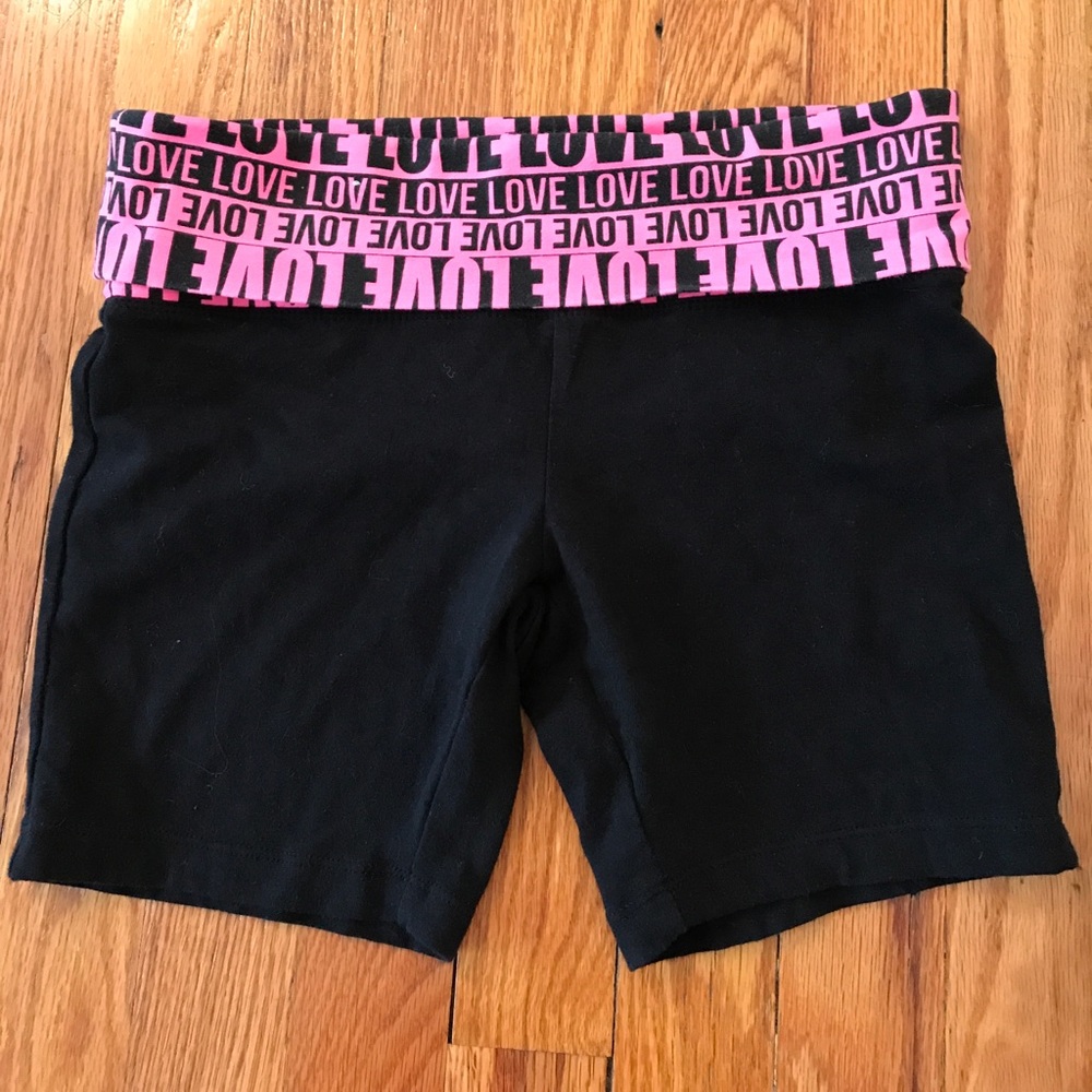 Black yoga shorts