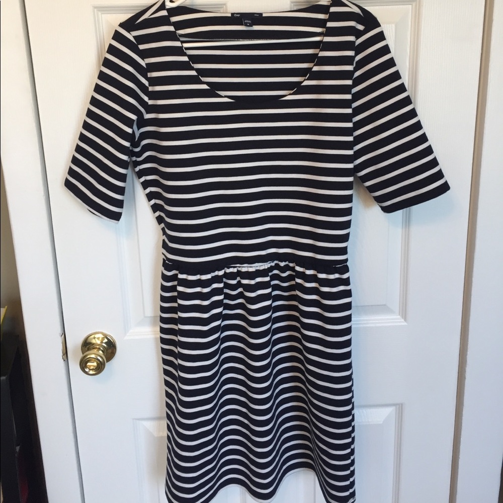 GAP Striped Navy & White Dress, Size M