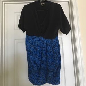 Black and blue dress