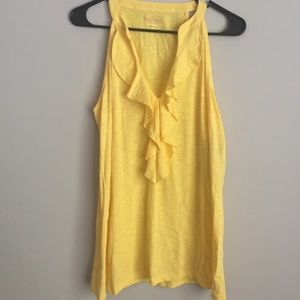 Lilly Pulitzer Ruffled Yellow Tank size Large