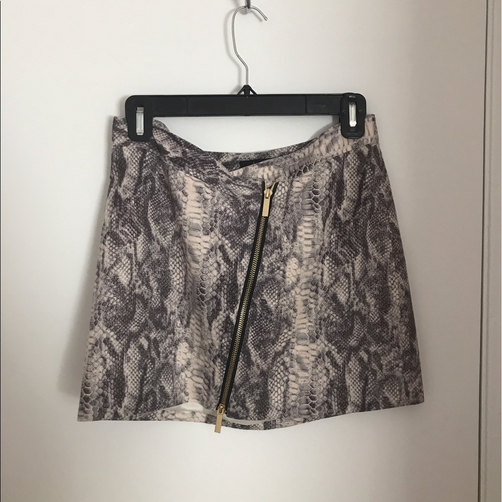 Whitney Eve Snakeskin Mini Skirt