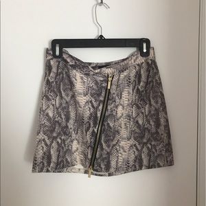 Whitney Eve Snakeskin Mini Skirt