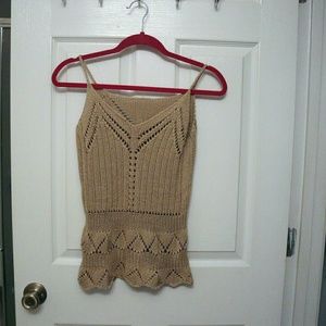 MOVING SALE! Vintage Tan Knit Top in a size Small