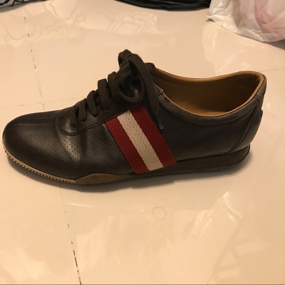 bally leather sneakers