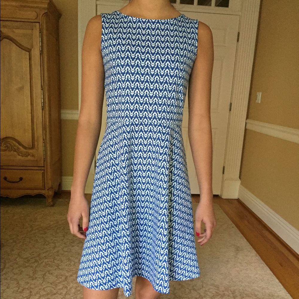 Blue and white Talbots dress