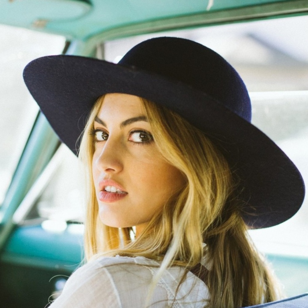 Black Brixton Magdalena Wide Brim Wool Felt Hat