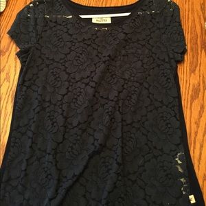 Navy blue Hollister shirt