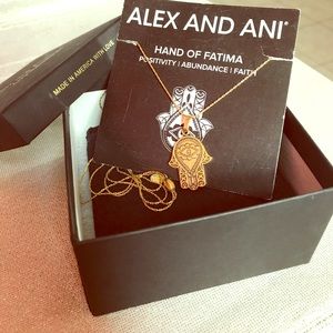 Alex and Ani hand of Fatima Hamsa necklace