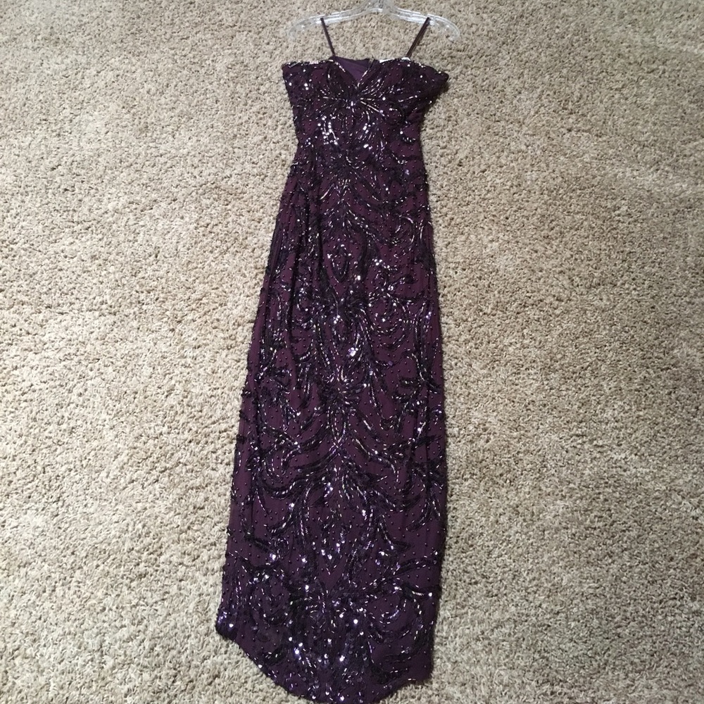 Gorgeous beaded purple dress