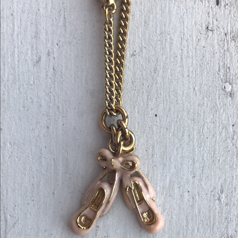 Juicy Couture Ballet Slippers Gold Necklace