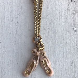 Juicy Couture Ballet Slippers Gold Necklace
