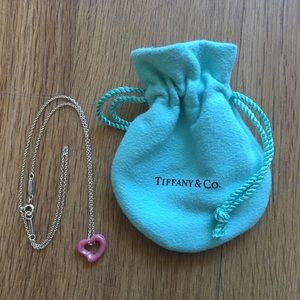 Tiffany and Co. Rhodonite Open Heart Necklace