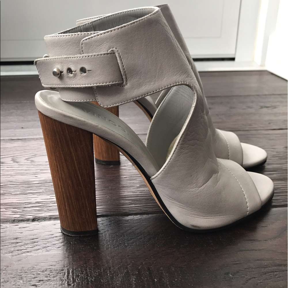 Vince Sandal Addie Leather Bootie Gray