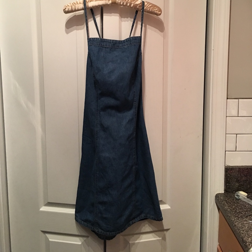 Denim Open-Back Dress Size 9/10