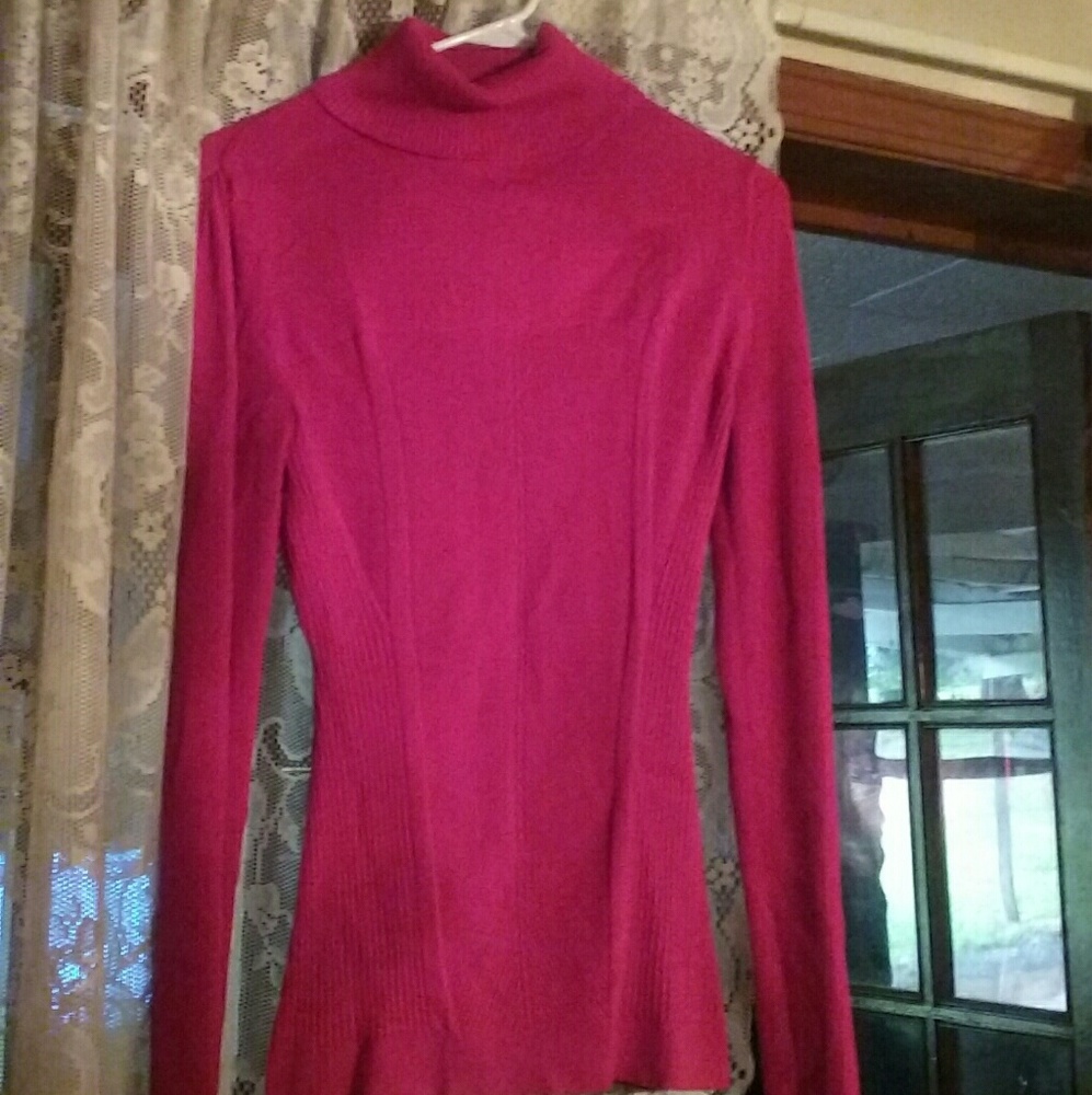 Hot Pink Turtleneck