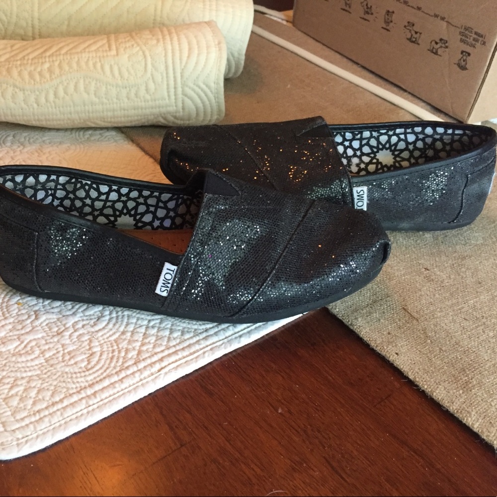 TOMS Black sequin
