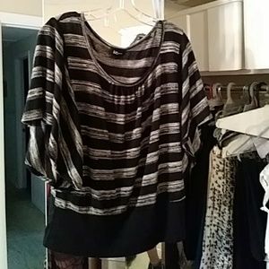 Horizontal striped blouse