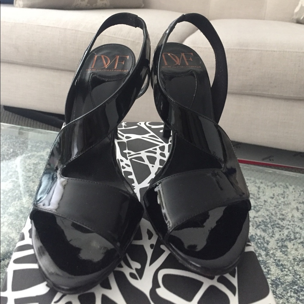 Diane von furstenburg black heel with bag +box - Picture 5 of 8