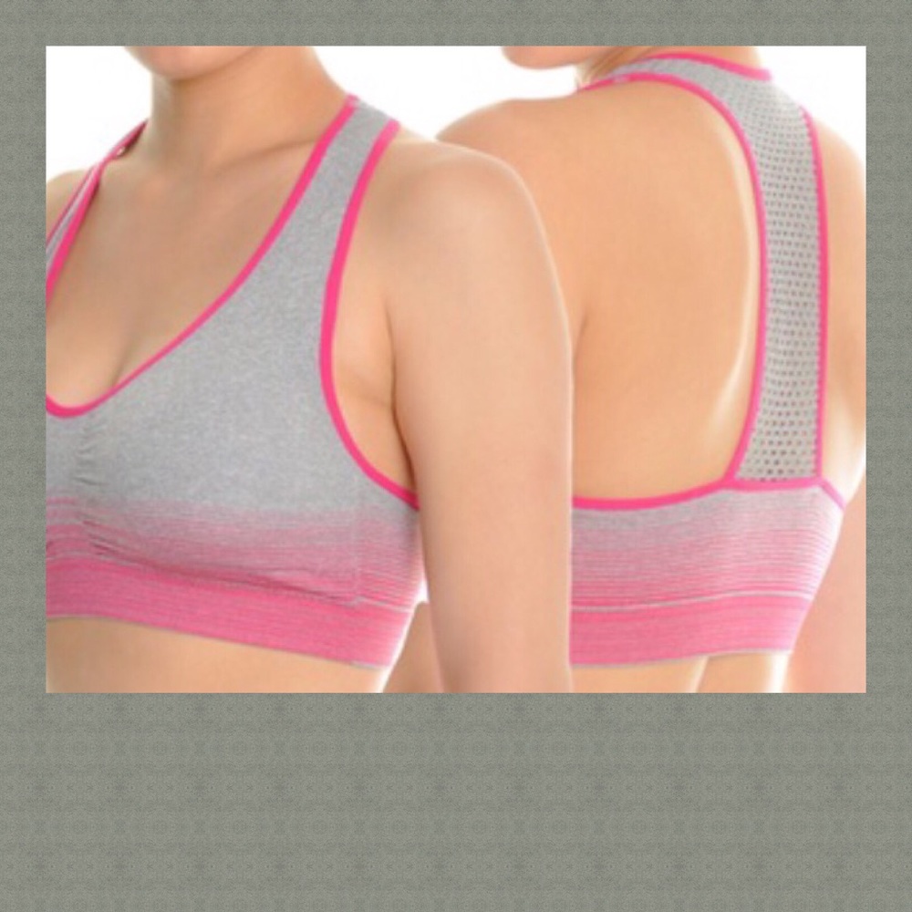 NWTS LG/XL Mesh T-Back Seamless Sports Bra