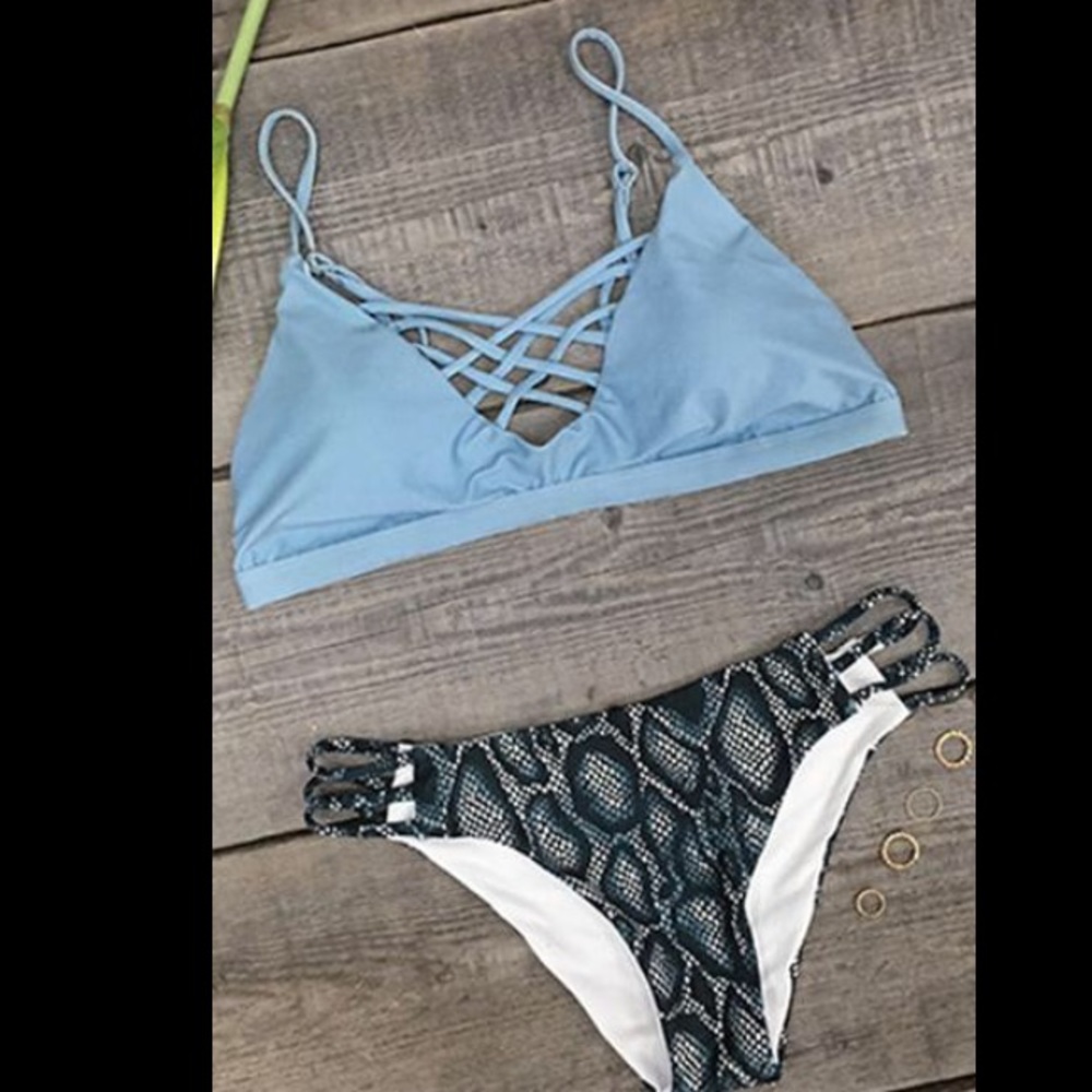 💎Sexy Blue snake skin bathing suit