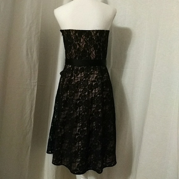 FINAL PRICE: Like New Lace Cocktail Dress w/straps - Picture 3 of 7