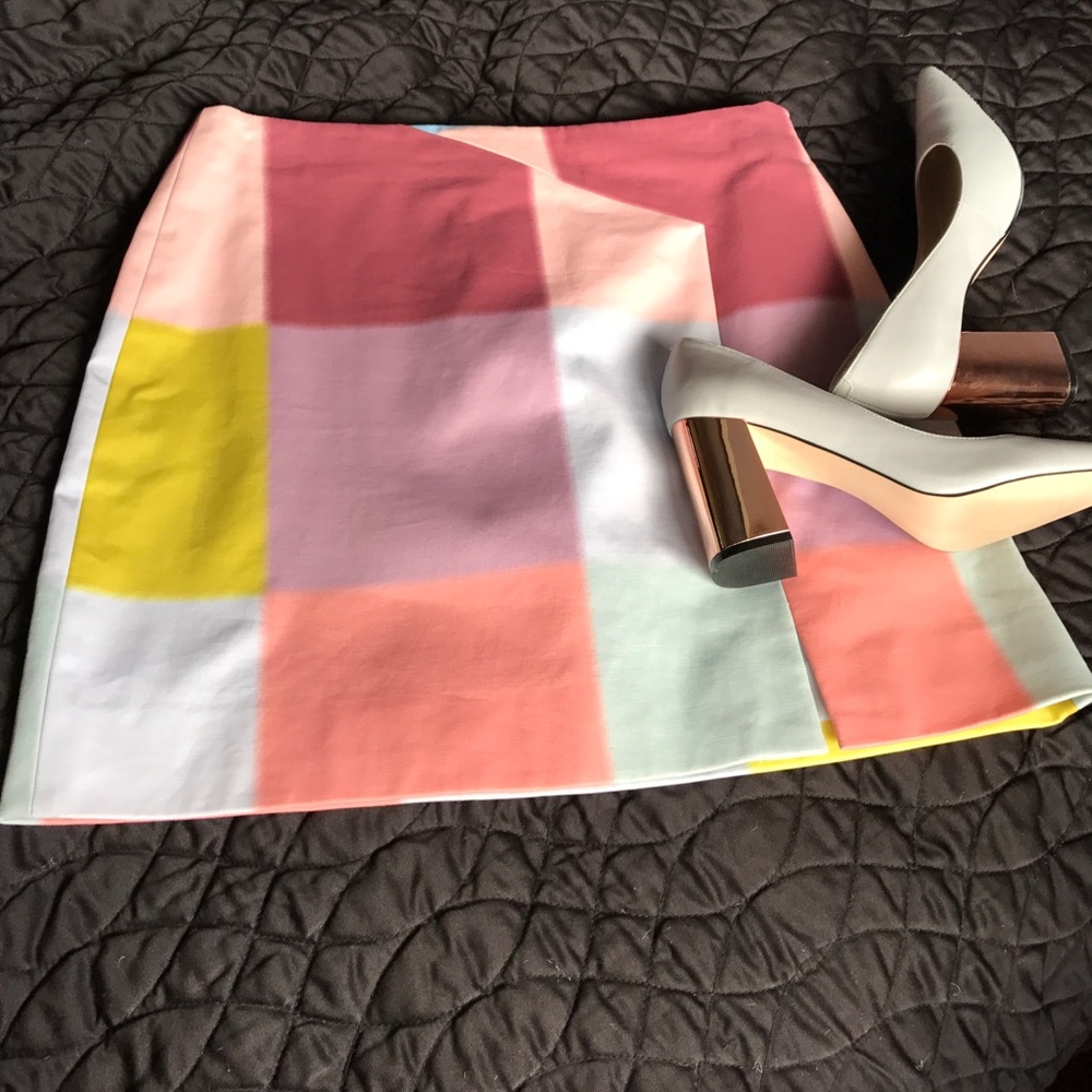 EUC Kate Spade ♠️ Saturday Color-block skirt