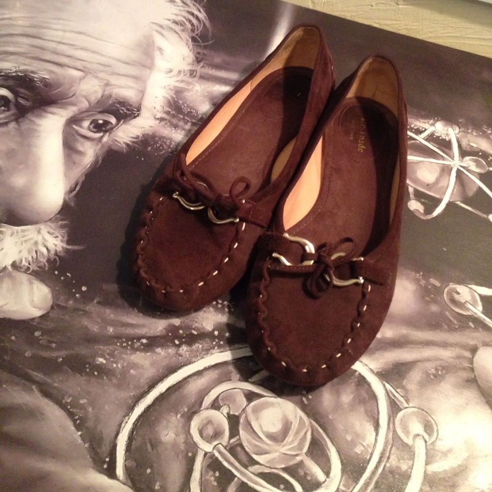 Kate Spade brown suede flats