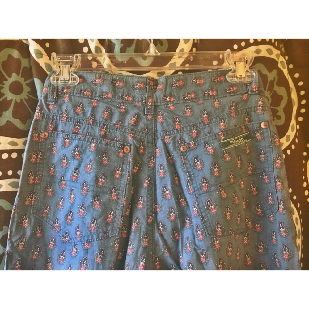Vintage Blue Paisley Print Pants