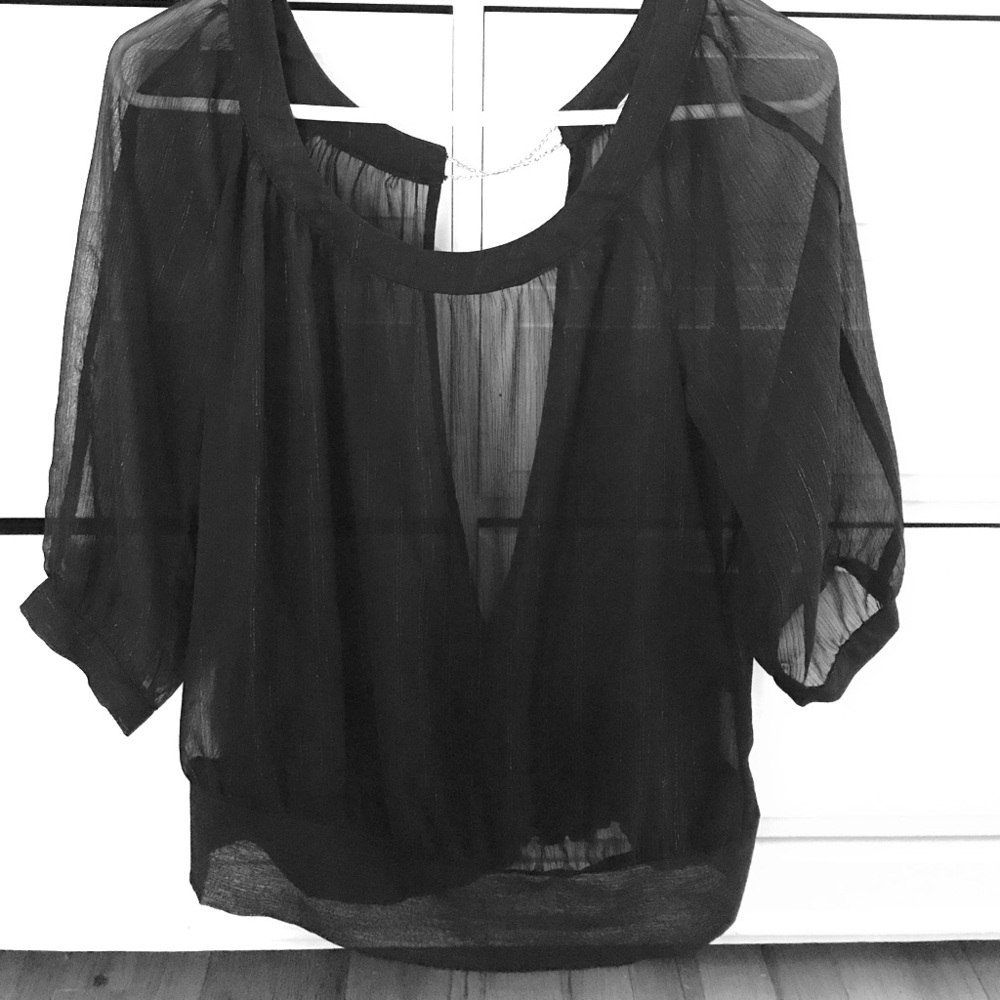 Sheer Black Guess Top