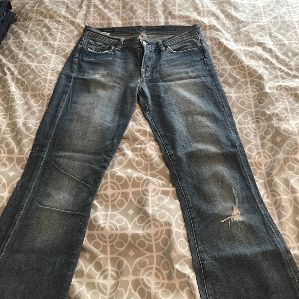 Citizens of humanity distressed boot cut jeans
