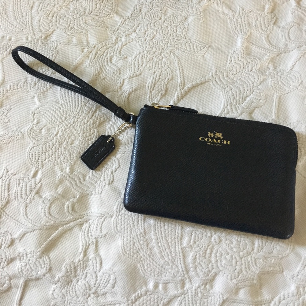 NWOT Black Coach Wristlet