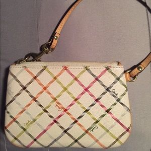 Coach Peyton Tattersall small leather wristlet