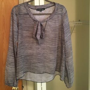 Black and White Striped blouse