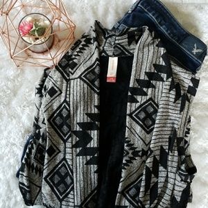 Tribal Tank Vest w/Pockets & Lace Back Detail