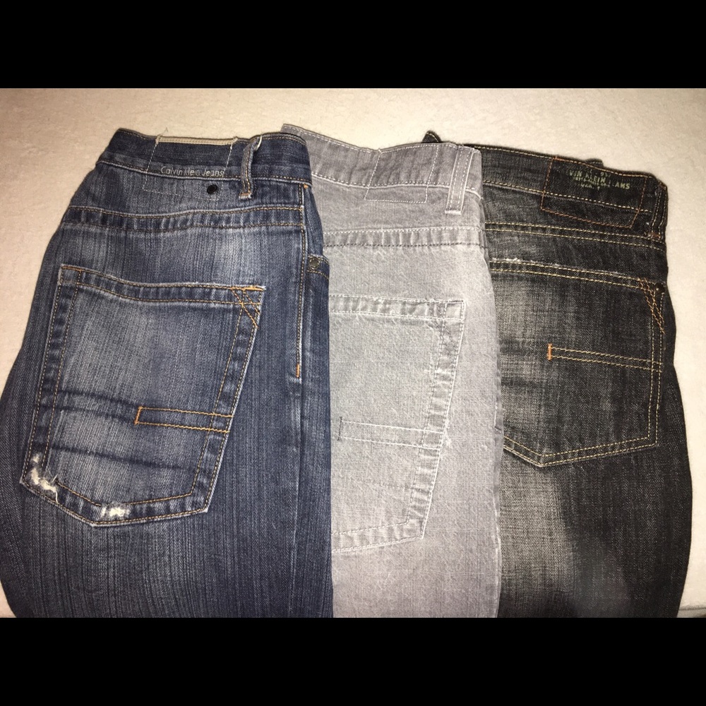 Three Calvin Klein jeans. Perfect condition!