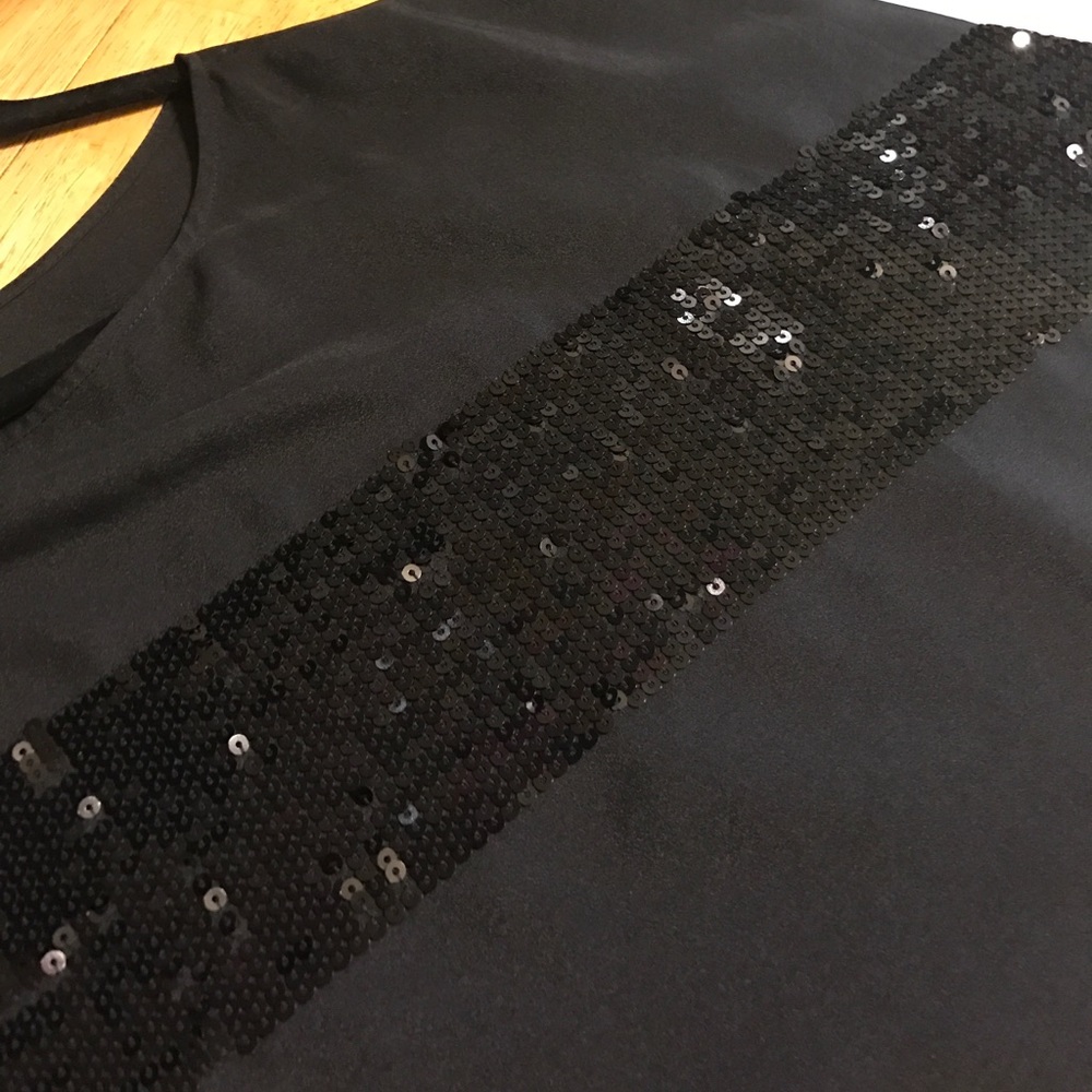 Express Black Sequence Top - Size Xs - image 3