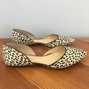 Banana republic calf hair polka dot d'orsay flats