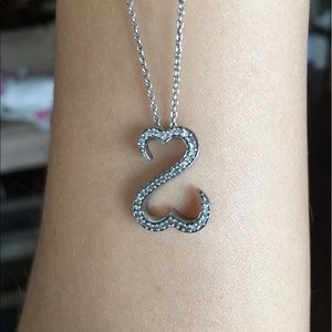 Kay Jewelers stirling silver Open Heart Necklace
