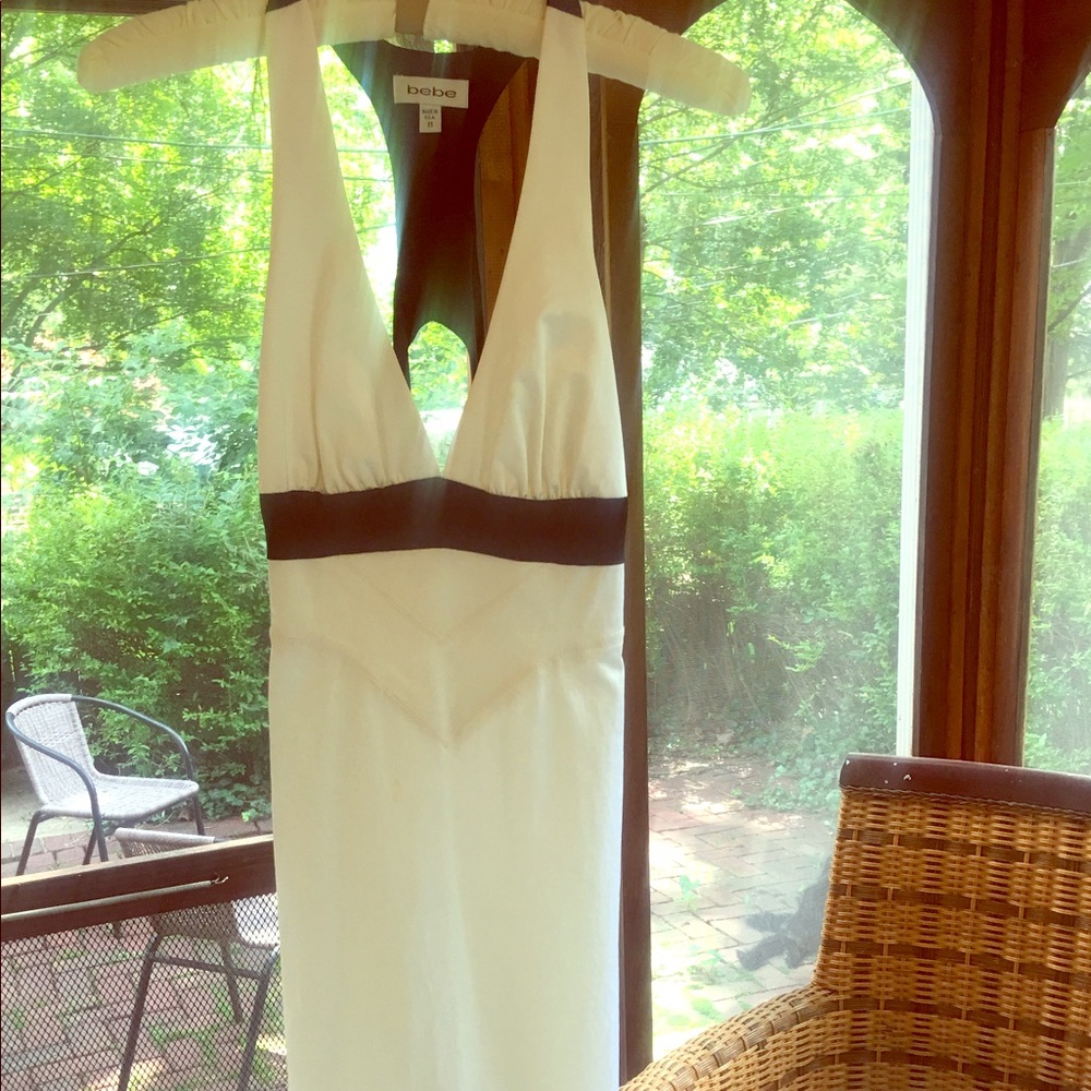 Black and white bebe dress