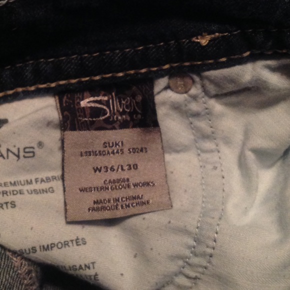 Silver Suki Bootcut Jeans. Size 36. - Picture 4 of 4