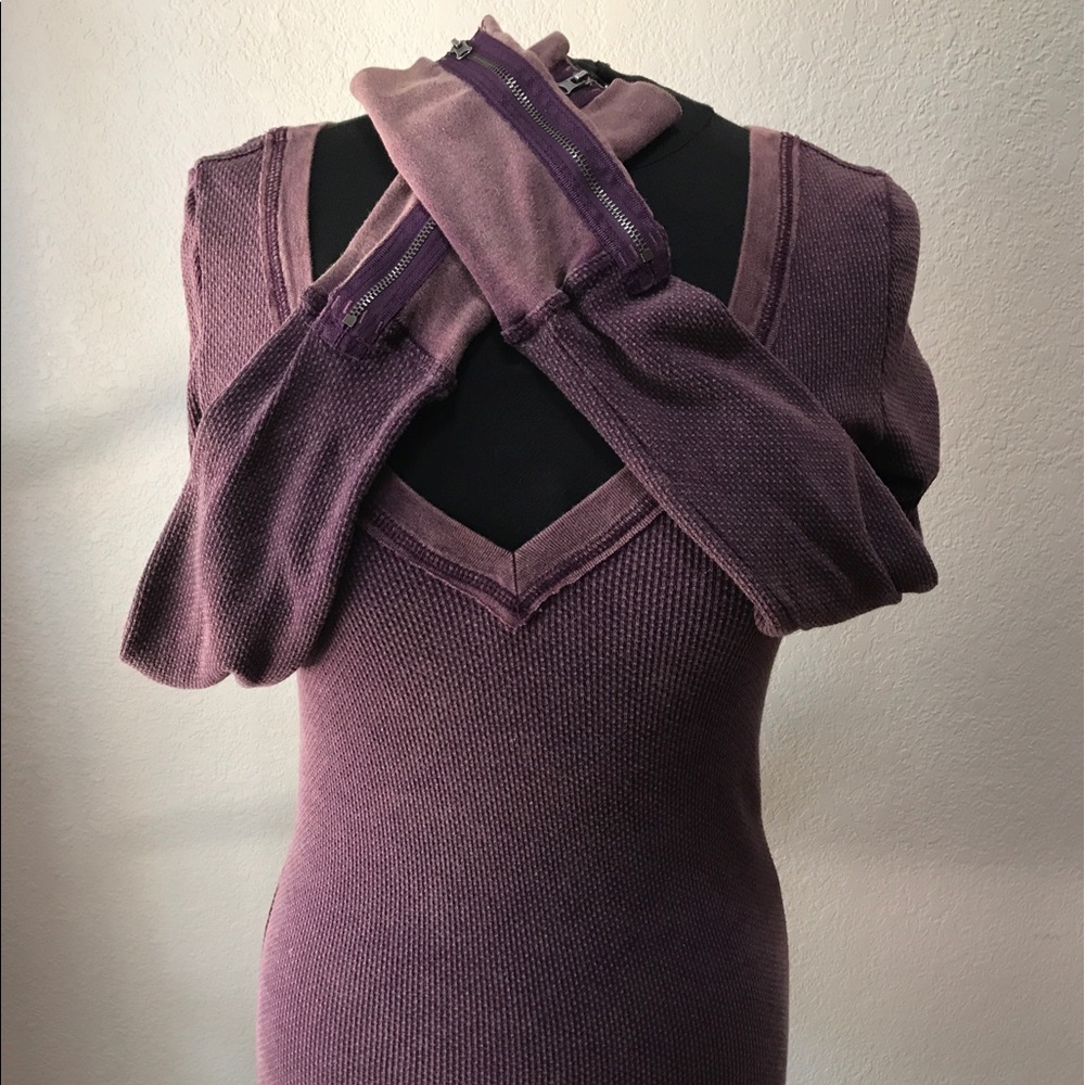 Free People Eggplant Zipper Thermal 💜💜💜