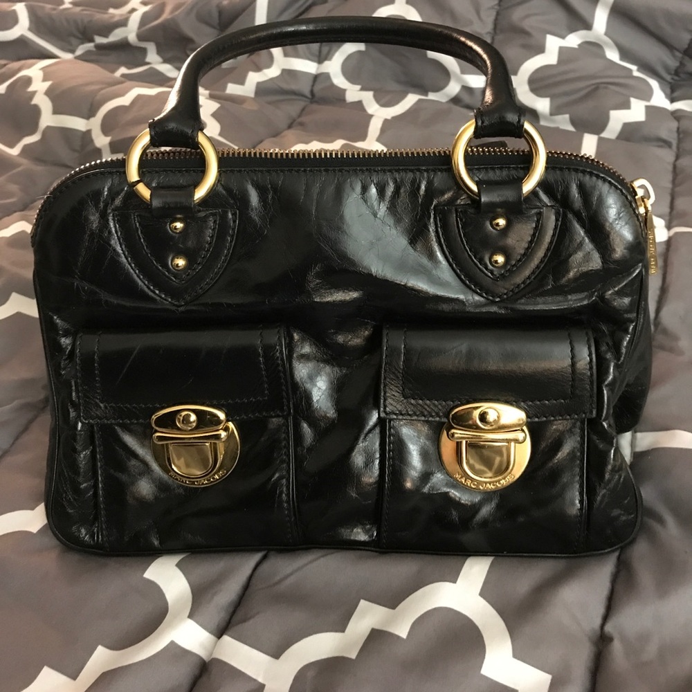 Marc jacobs black leather bag