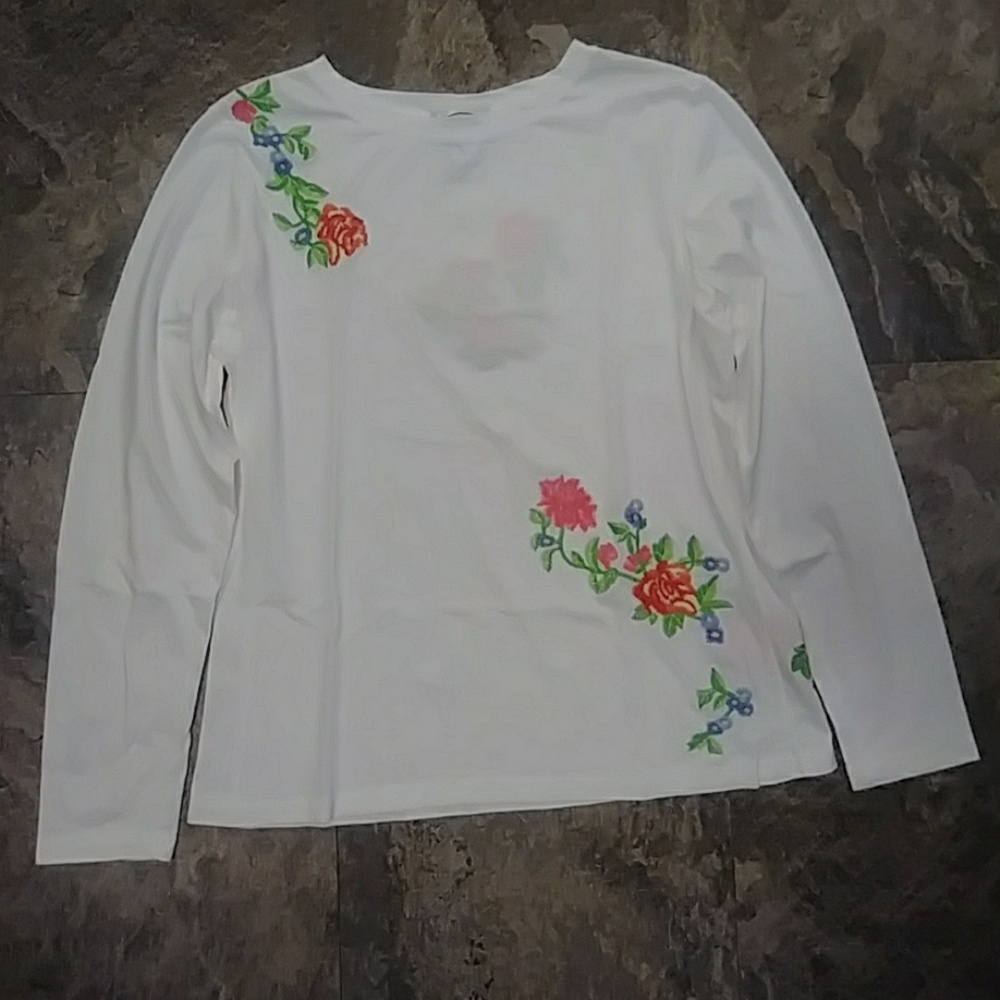 *Price Drop* White Talbot Floral Shirt