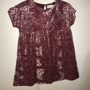 Zara girls floral plush dress