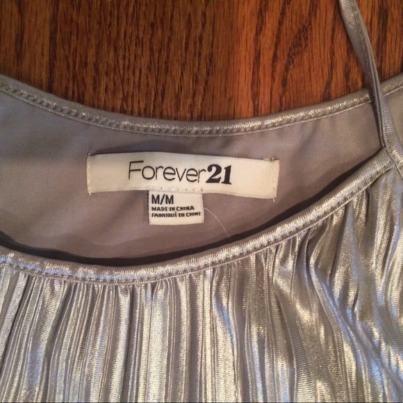 NWT Forever 21 Silver Dress - Size M - Picture 4 of 5