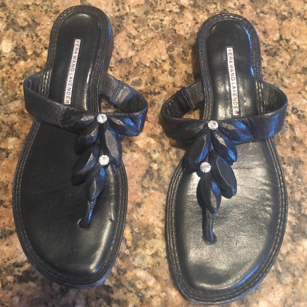 Vera Wang Lavender Flower Thong Sandal